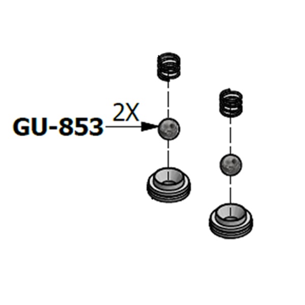 PMC GU-853 1/4" CHECK VALVE BALL
